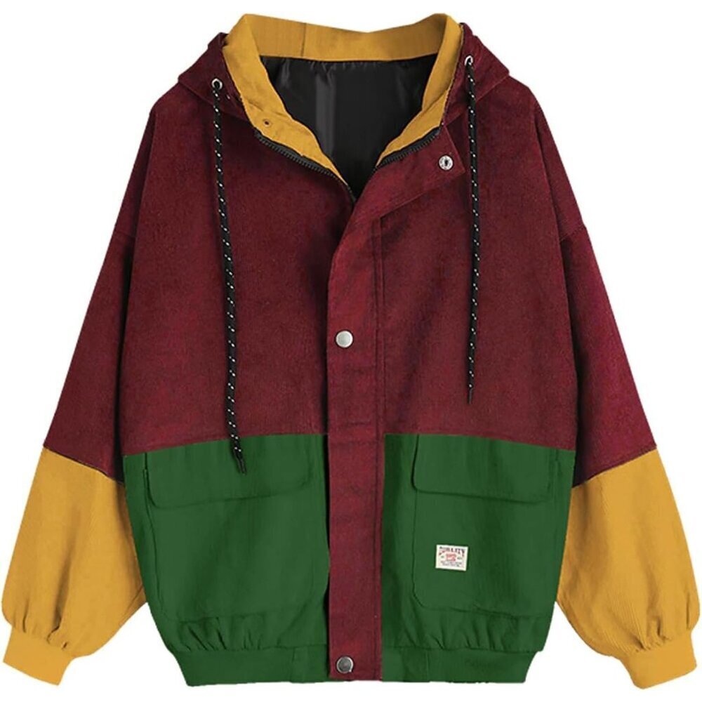 Women's Corduroy Fleece Lined Shacket Casual Winter Coat Small